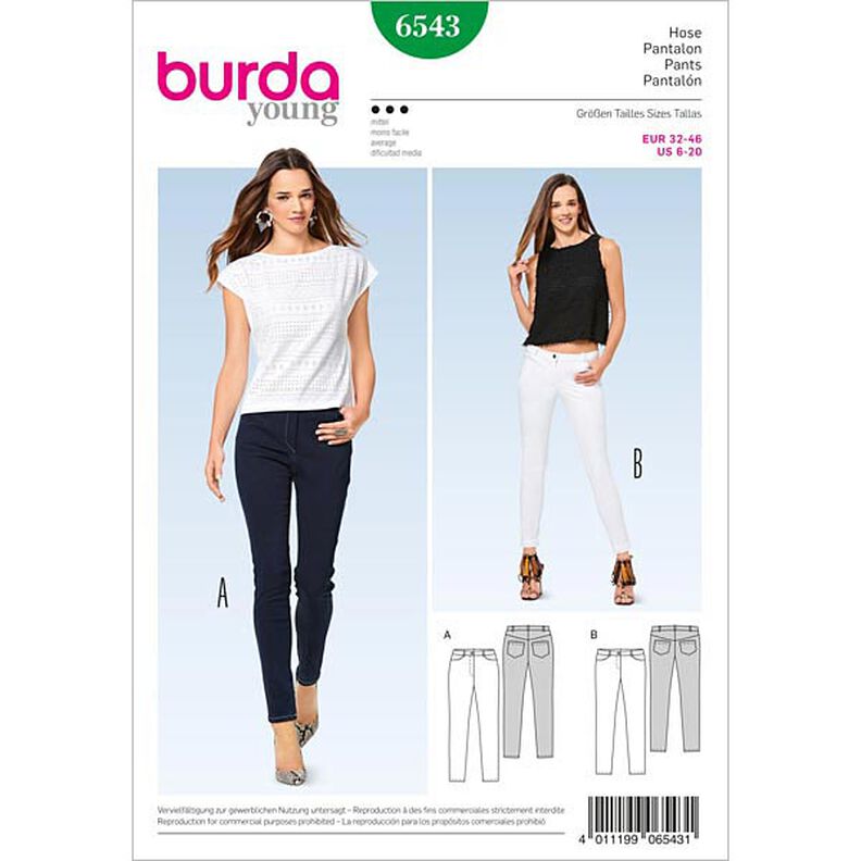 Calças / Jeans, Burda 6543,  image number 1