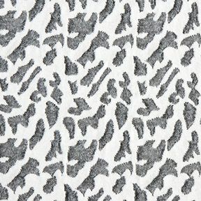 Malha jacquard Padrão leopardo abstrato – branco, 
