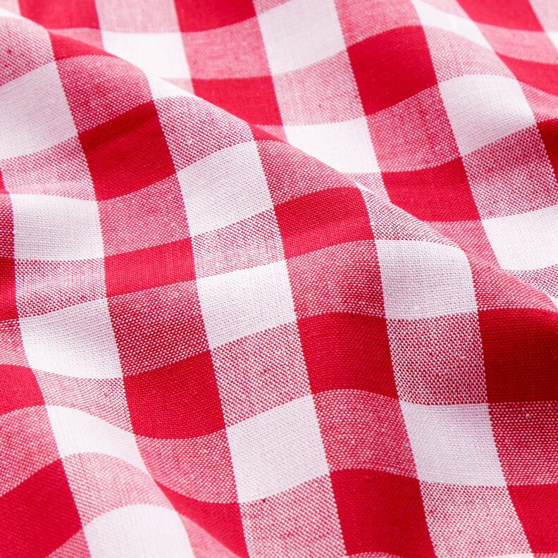 Tecido de algodão Xadrez Vichy 1,7 cm – vermelho/branco,  image number 2