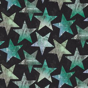 Softshell Estrelas – preto/verde, 