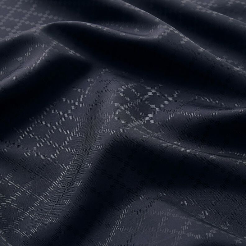 Tecido para forro Jacquard Losangos – azul-noite,  image number 2