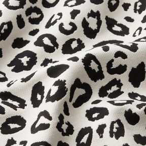 Tecido para decoração Jacquard Leopardo – marfim/preto, 