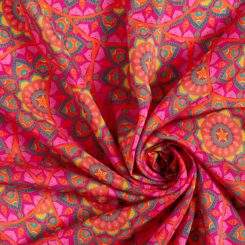 Viscose voile Mandala – púrpura/laranja,  image number 3