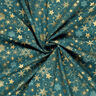 Tecido de algodão Popelina Estrelas grandes – pinheiro azul/dourado,  thumbnail number 3