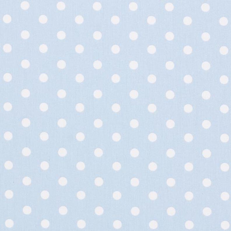 Popelina de algodão pintas grandes – azul claro/branco,  image number 1