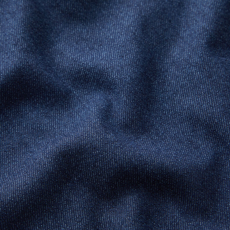 Denim de algodão Stretch médio – azul-marinho,  image number 2