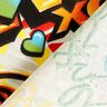 Tecido para decoração Meio linho Panamá Graffiti – cinzento-prateado,  thumbnail number 3