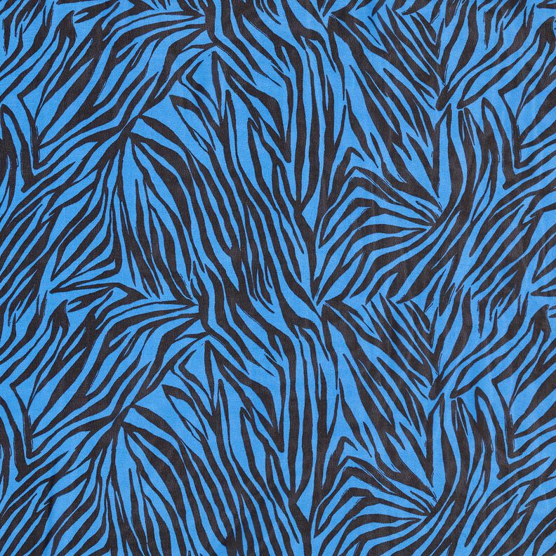 Chiffon Riscas de zebra – azul/preto,  image number 1