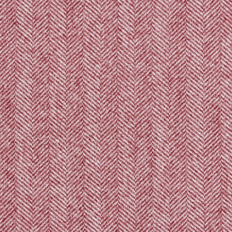 Malha Jacquard Espinha de peixe – carmin/branco,  image number 1