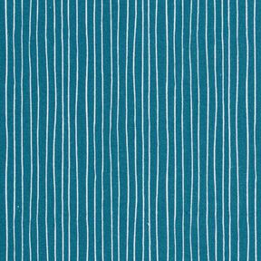 Tecido de algodão Cretone Linhas delicadas – azul/branco, 