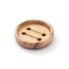 Botão de madeira 4 furos – natural, 