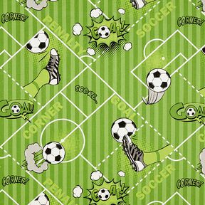 Tecido para decoração Meio linho Panamá Jogo de futebol – verde, 