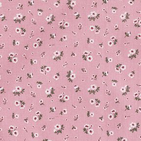 Popelina de algodão Bio Florzinhas – rosa embaçado, 