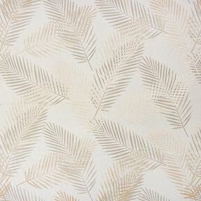Tecido para efeito de escurecimento Folha de palmeira Metálico – beige/dourado, 