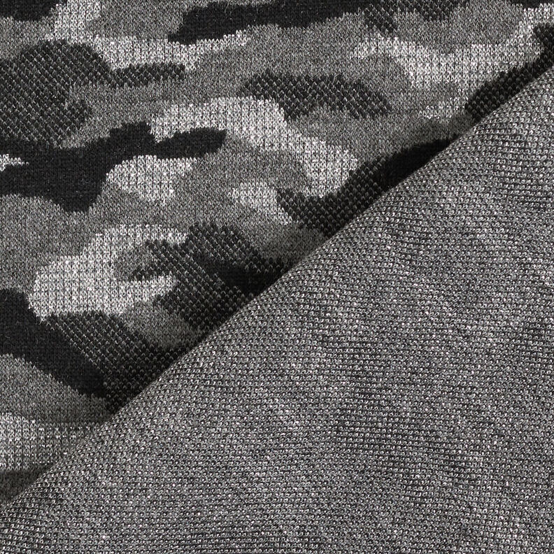 Malha Jacquard Camuflagem Metálico – preto/prata metálica,  image number 5