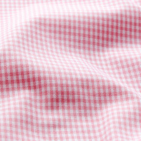 Tecido de algodão Xadrez Vichy 0,2 cm – rosa/branco, 