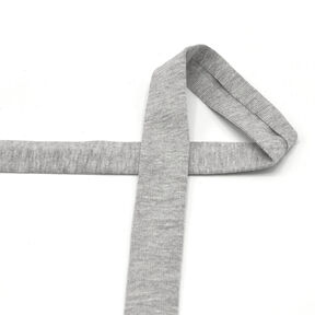 Fita de viés Jersey de algodão Melange [20 mm] – cinzento claro, 
