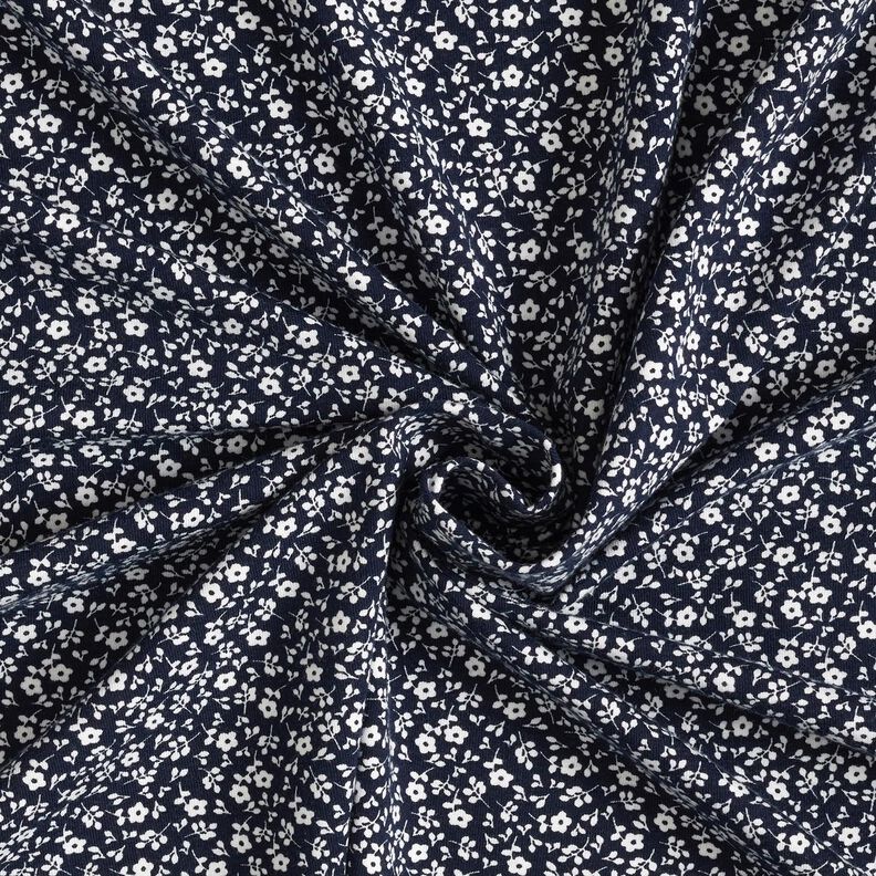 Jersey de algodão Millefleurs – azul-marinho/branco,  image number 3