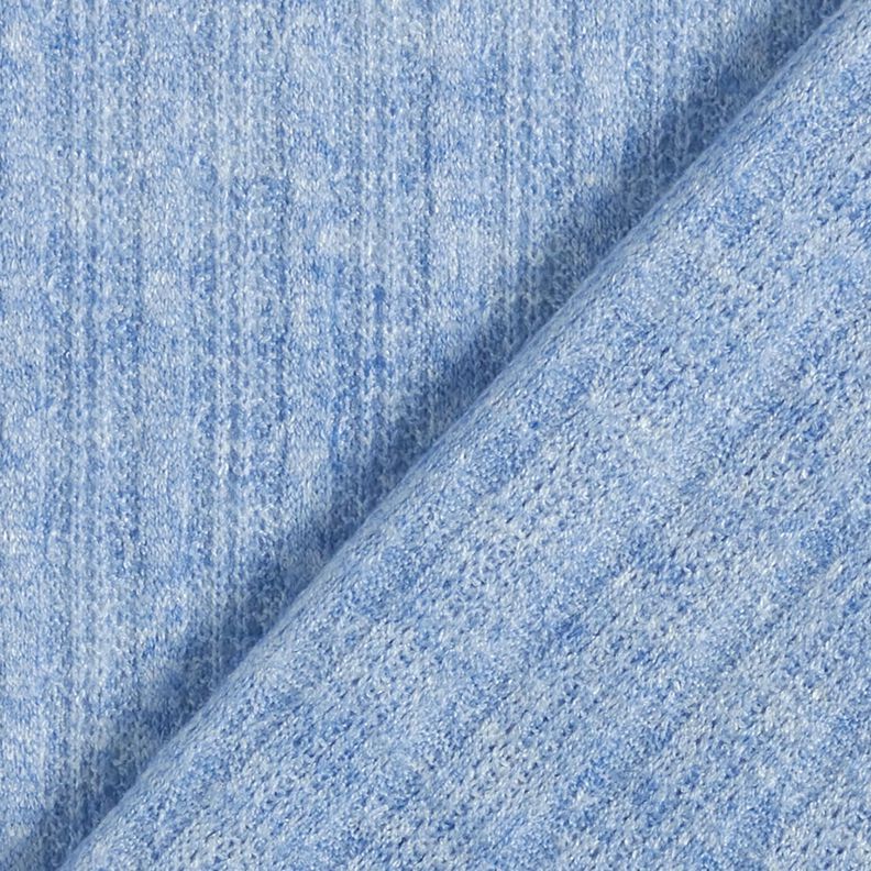 Tecido de malha Padrão entrançado Melange – jeans azul claro,  image number 4