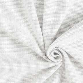 Tecido de algodão Bouclé Quadrados – branco, 