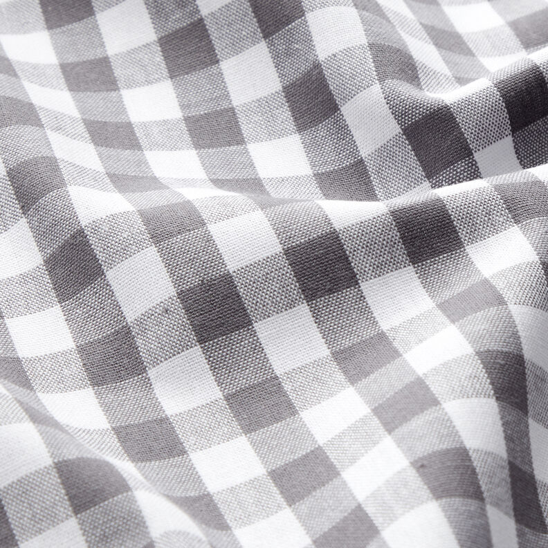 Tecido de algodão Xadrez Vichy 1 cm – cinzento-pérola/branco,  image number 2