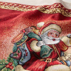 Tecido para decoração Peça de gobelinaPai Natal – carmin, 