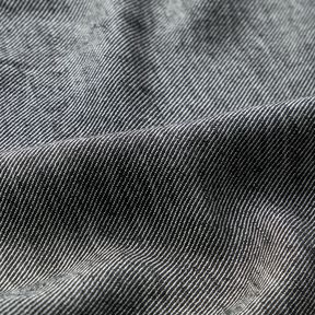 Twill de linho e viscose – preto, 