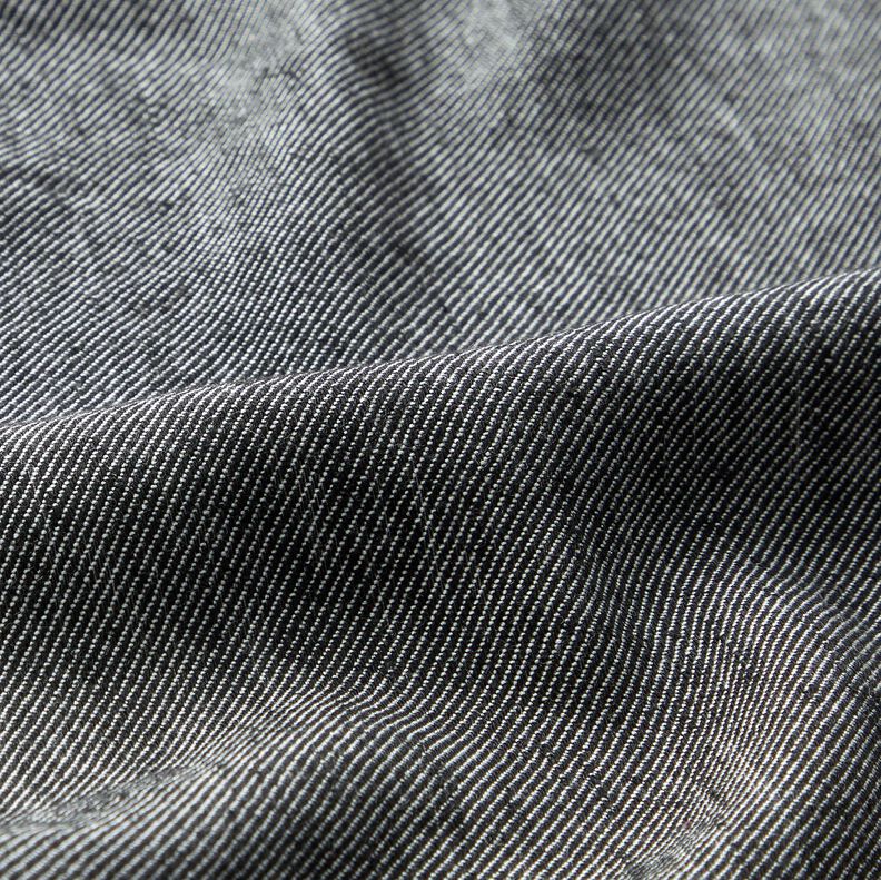 Twill de linho e viscose – preto,  image number 2