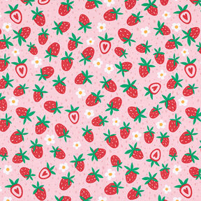 Jersey de algodão Morangos doces | PETIT CITRON – rosa, 