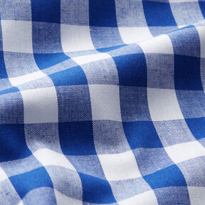 Tecido de algodão Xadrez Vichy 1,7 cm – azul real/branco, 