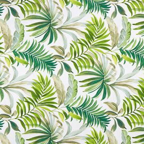 Tecido para decoração Lona Folhas exóticas – verde/branco, 