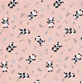 Tecido de algodão Cretone panda fofinho – rosa, 