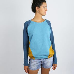 FRAU LILLE - Sweater raglã com costuras divisórias diagonais, Studio Schnittreif | XS - XXL, 