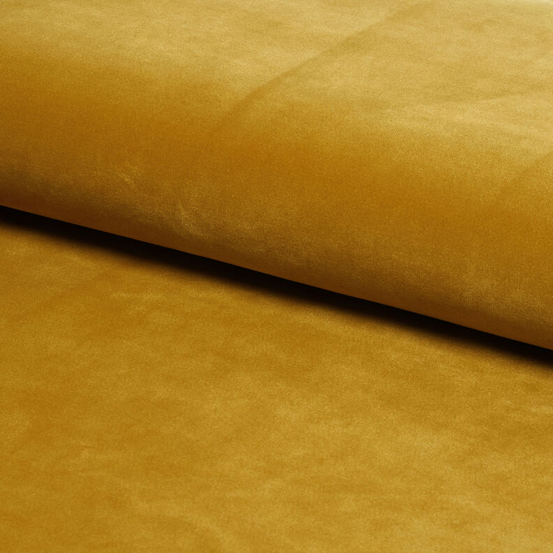 Tecido para estofos Veludo – mostarda,  image number 1
