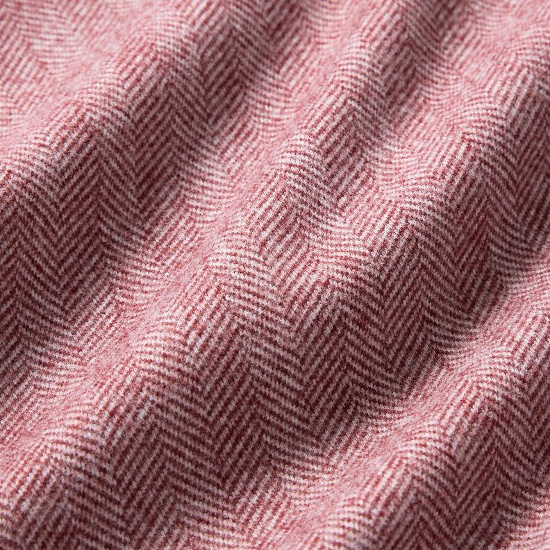 Malha Jacquard Espinha de peixe – carmin/branco,  image number 2