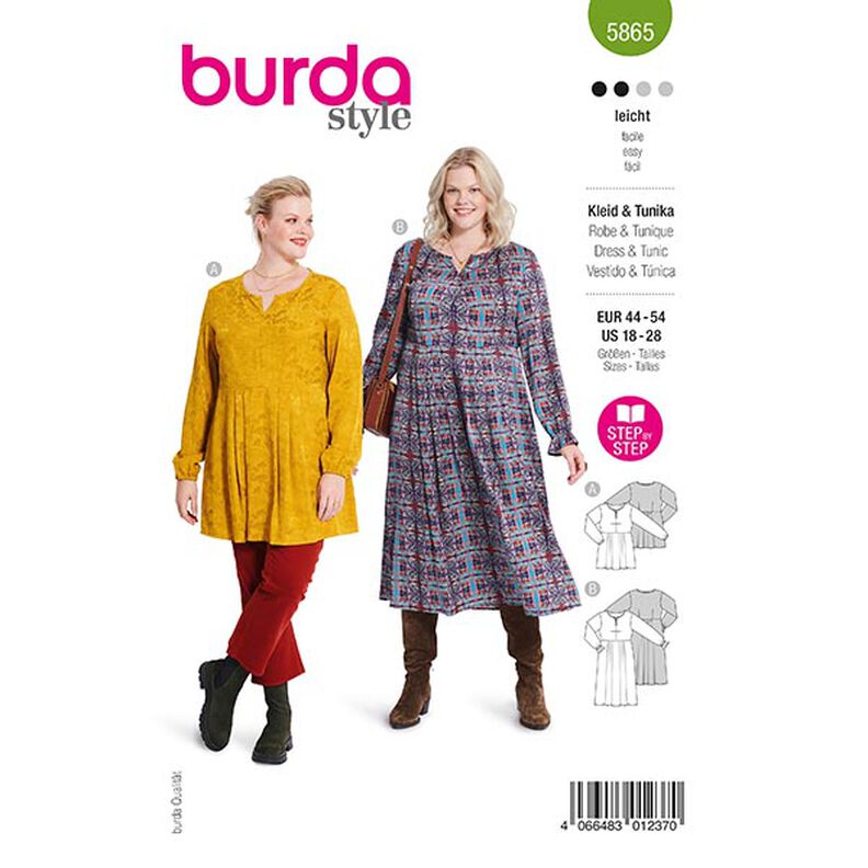 PlusSize Vestido / Túnica plus size | Burda 5865 | 44-54,  image number 1