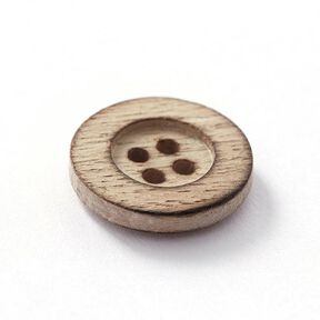 Botão de madeira, 4 furos – natural, 