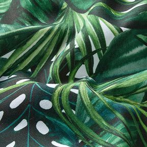 Tecido para decoração Meio linho Panamá Folhas de palmeira – verde, 