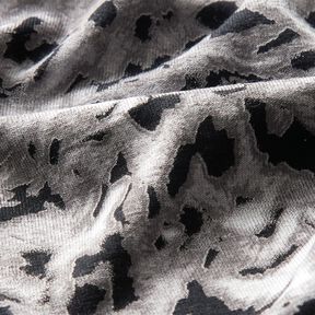 Jersey de viscose Estampado Leo abstrato – cinzento-prateado/preto, 