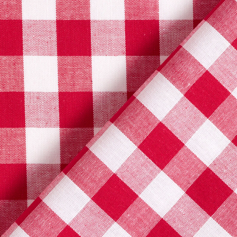 Tecido de algodão Xadrez Vichy 1,7 cm – vermelho/branco,  image number 4