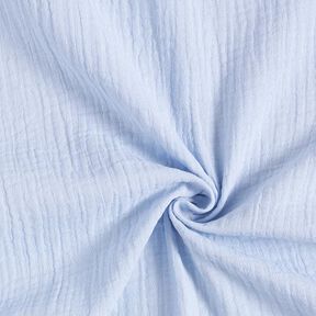 GOTS Musselina/ Tecido plissado duplo | Tula – azul bebé, 