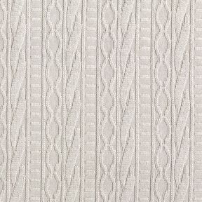 Jacquard Jersey Mistura de algodão Riscas ornamentadas – cinzento-seda, 