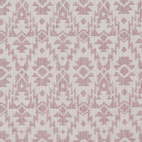 Musselina/ Tecido plissado duplo Padrão Asteca Jaquard – rosa-velho escuro/cinzento-névoa, 