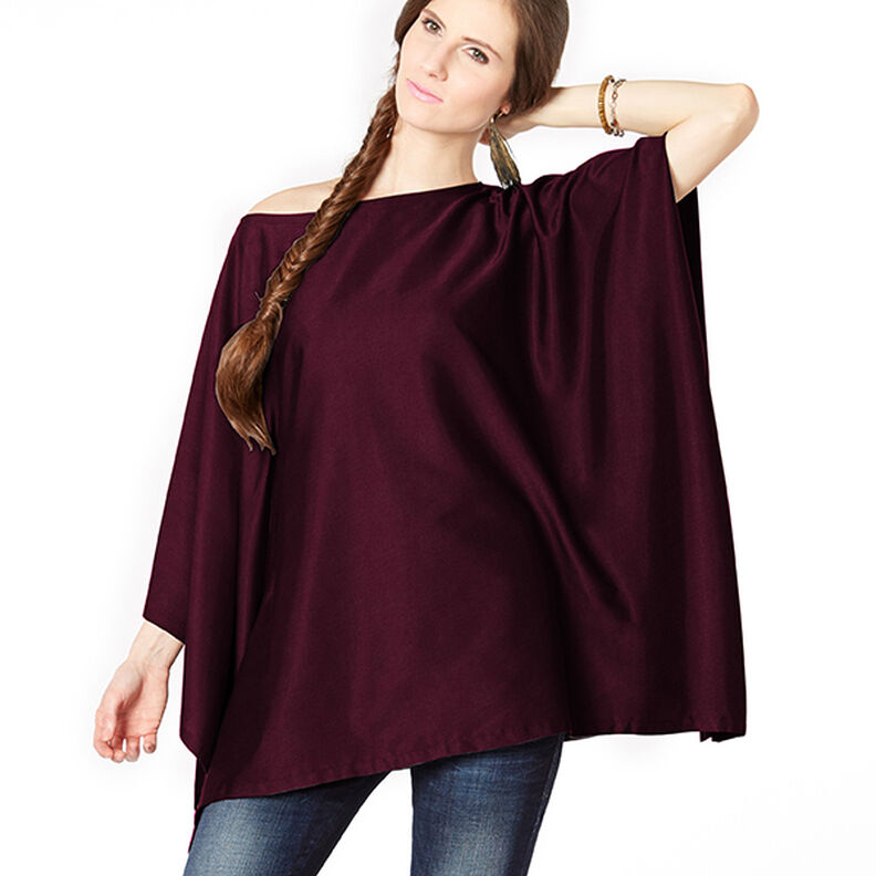 Tecido leve para blusas Enrugado Liso – merlot,  image number 4