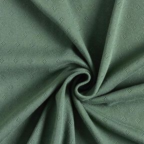 Jersey malha fina com padrão perfurado – verde escuro, 