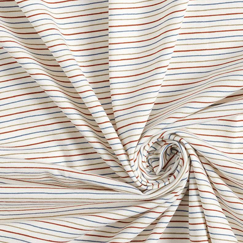 Jersey de algodão Linhas desenhadas – branco sujo,  image number 3