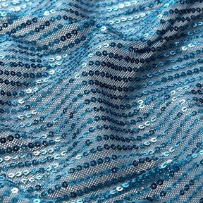 Tecido com lantejoulas Riscas longitudinais – azul-marinho, 