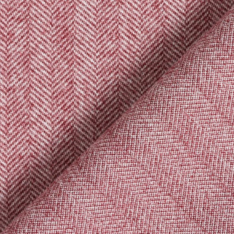 Malha Jacquard Espinha de peixe – carmin/branco,  image number 4