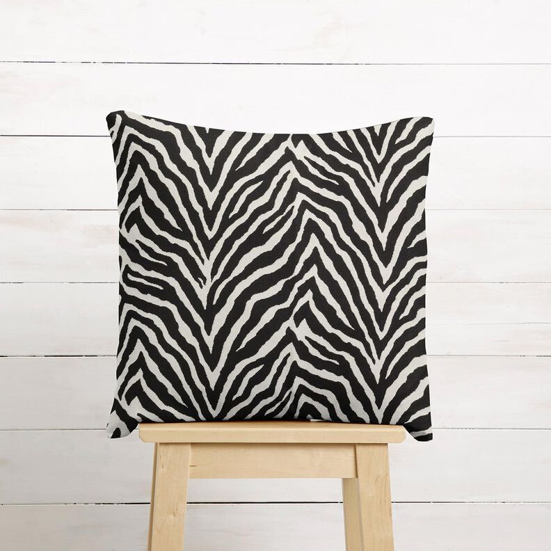 Tecido para decoração Jacquard Zebra – marfim/preto,  image number 7