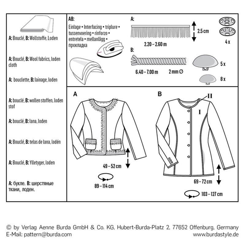 Casaco | Blazer, Burda 6465 | 34 - 46,  image number 6